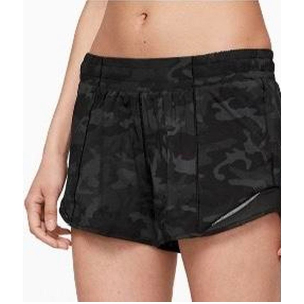 Lululemon Speed Up High Rise Short 4 Camo Black Mesh Athletic Workout Gym Size M